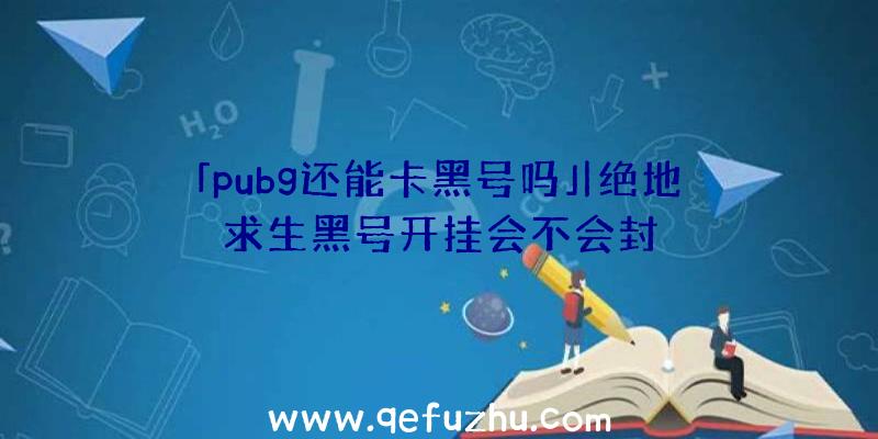 「pubg还能卡黑号吗」|绝地求生黑号开挂会不会封